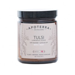 Tulsi Luminous Scrub with Lavender + Pink Sea Salt